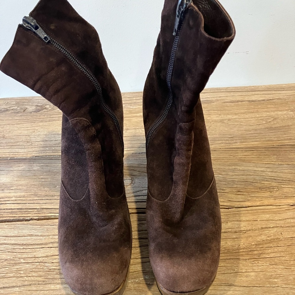 Sonia Rykiel Brown Suede Ankle Boots